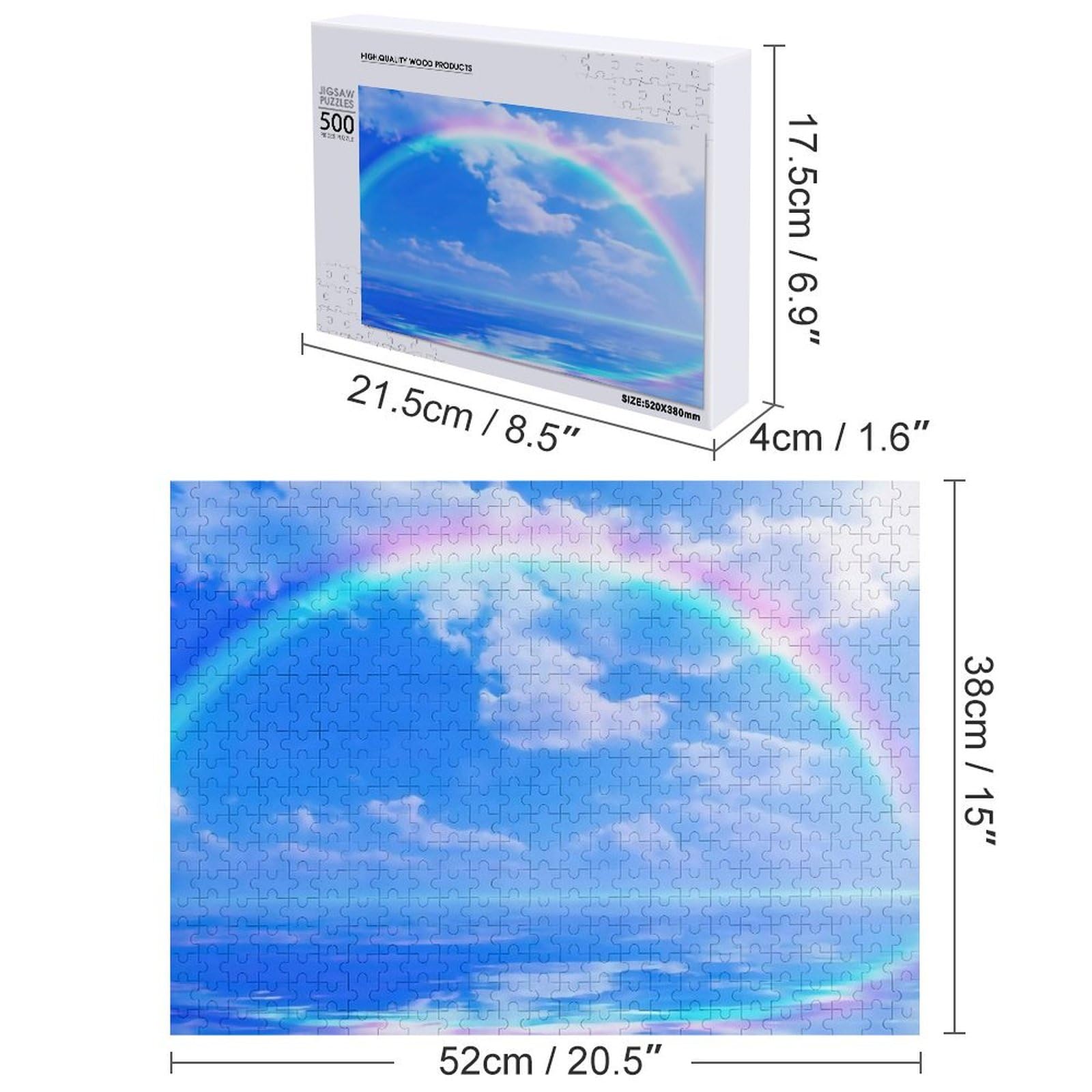 空山基 限定　パズル　500piece QUASAR 超希少　完売品　日本製 Amazon.co.jp: 虹のポスター白雲太陽の光 青空日の出